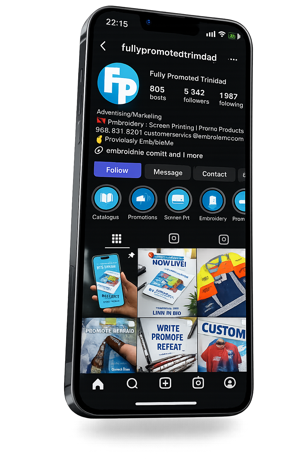 Fully Promoted Trinidad phone mockup